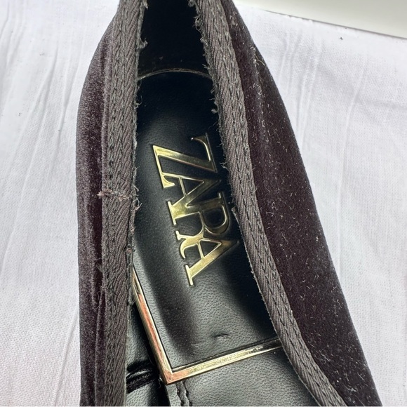Zara Women’s Black Velvet Loafers - Picture 8 of 8